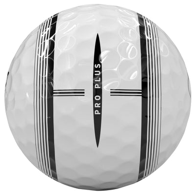 Vice Golf ball on driver tee showing tracer alignment for tee shots