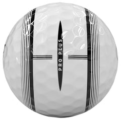 Vice Golf ball on driver tee showing tracer alignment for tee shots