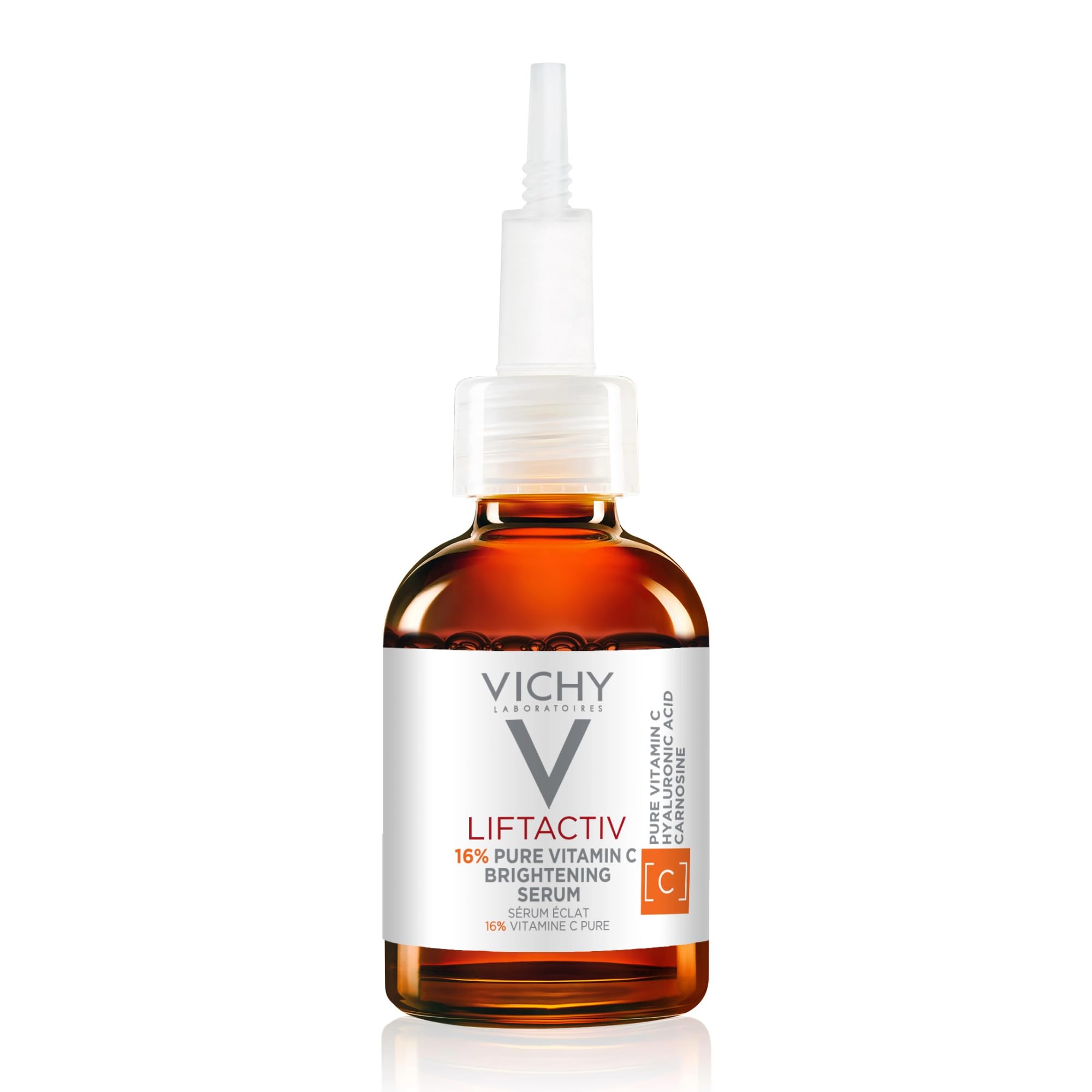 VICHY frasco frontal mostrando diseño y marca para identificación rápida