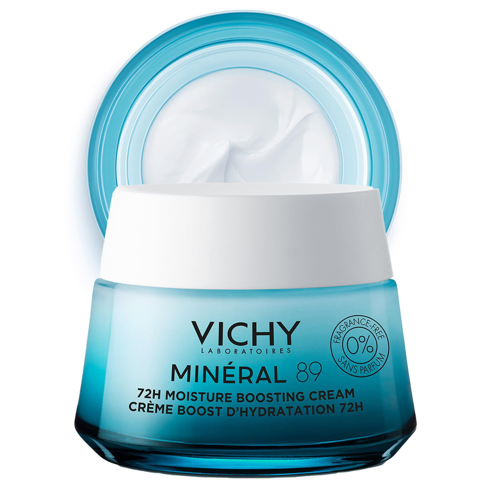 VICHY frasco frontal mostrando etiqueta y beneficios hidratantes