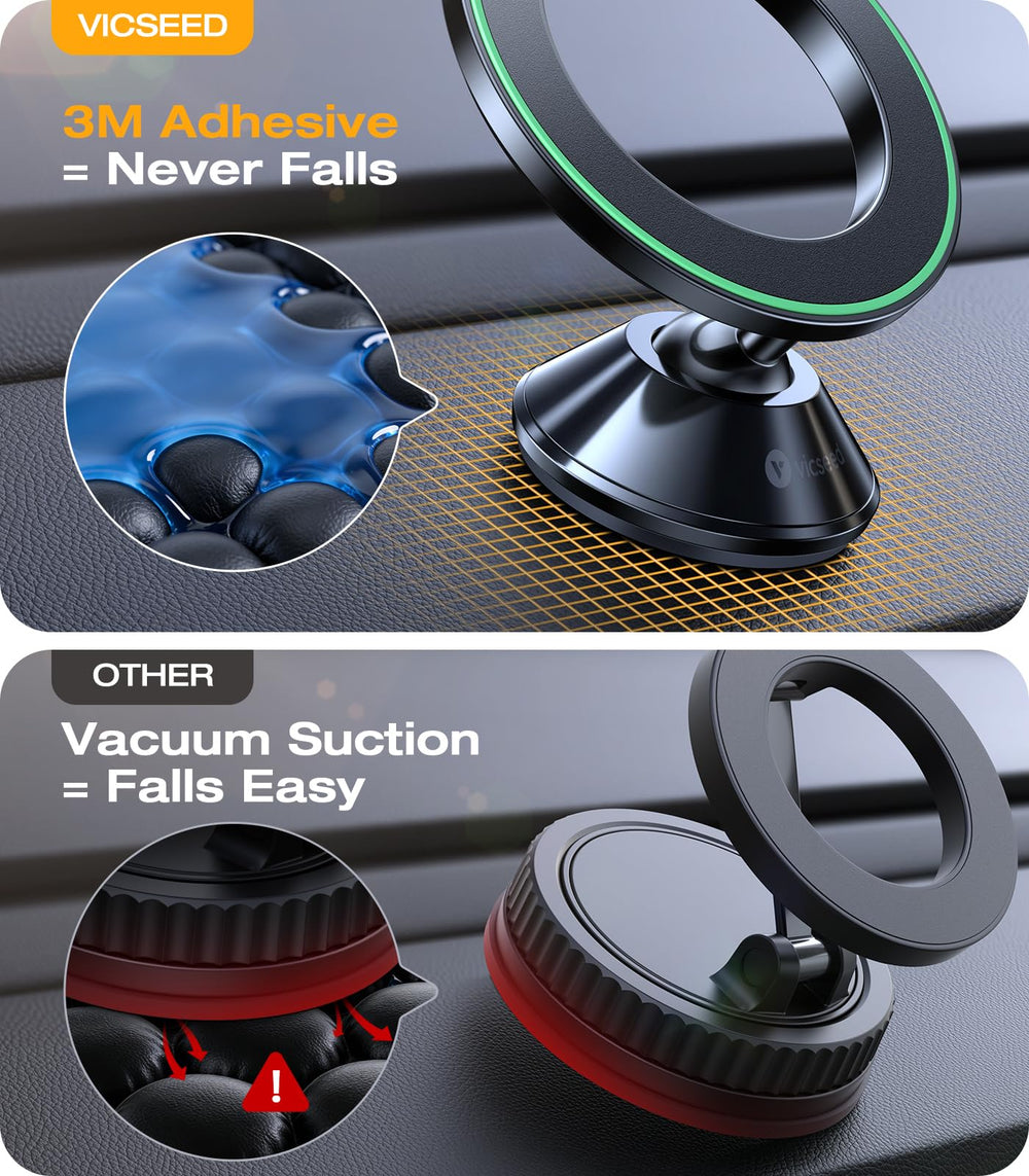 VICSEED glowing silicone ring in low light showing quick phone alignment benefit