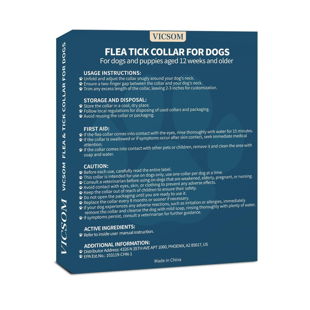 VICSOM collar azul como accesorio estilizado y funcional para perros