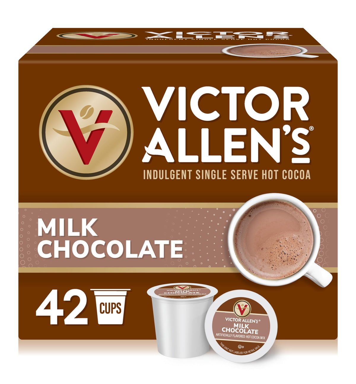 Victor Allen's caja frontal mostrando 42 cápsulas y beneficio conveniencia inmediata