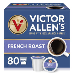 Victor Allen's front box showing 80-count pack and bold roast benefit