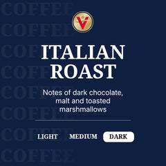 Victor Allen's Coffee pod close-up showing foil top and roast detail for freshness