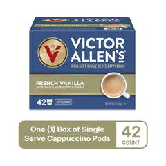 Victor Allen's pod brewing in Keurig machine, fast single-serve convenience