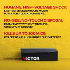 Victor beveled columns close-up holding rodent position to prevent escape