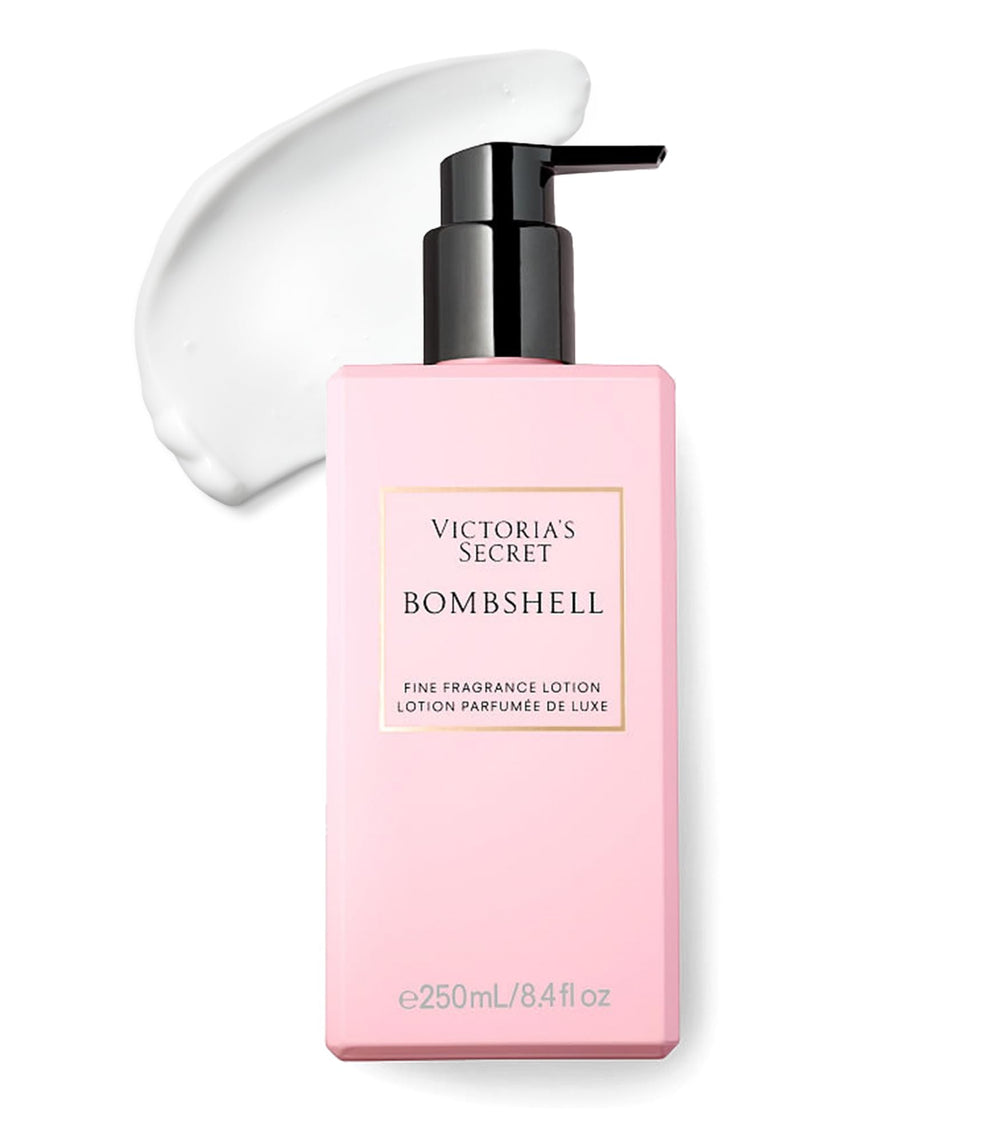 Victoria's Secret frasco frontal Bombshell mostrando diseño y beneficio aromático
