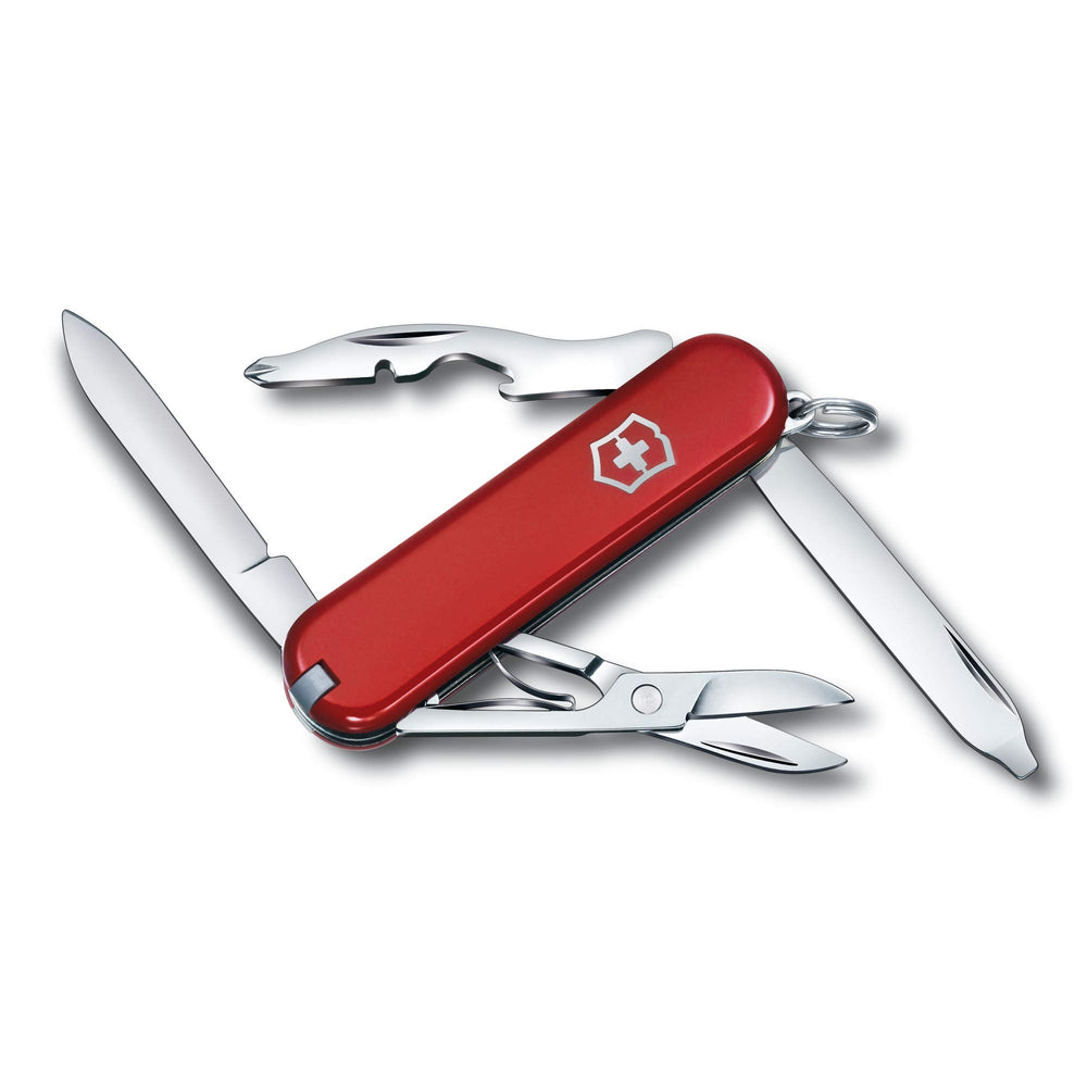 Victorinox Rambler frontal roja mostrando las herramientas plegadas y portabilidad