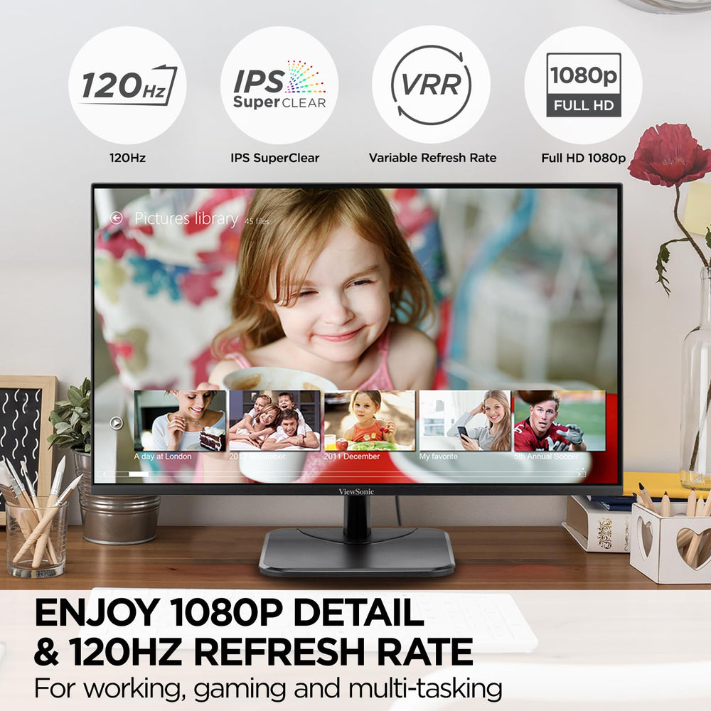 ViewSonic close-up of IPS panel texture highlighting accurate colors and wide viewing angles