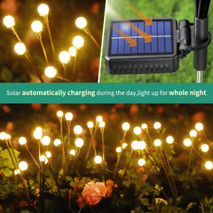 vignuto luces encendidas en jardín mostrando ambiente romántico nocturno