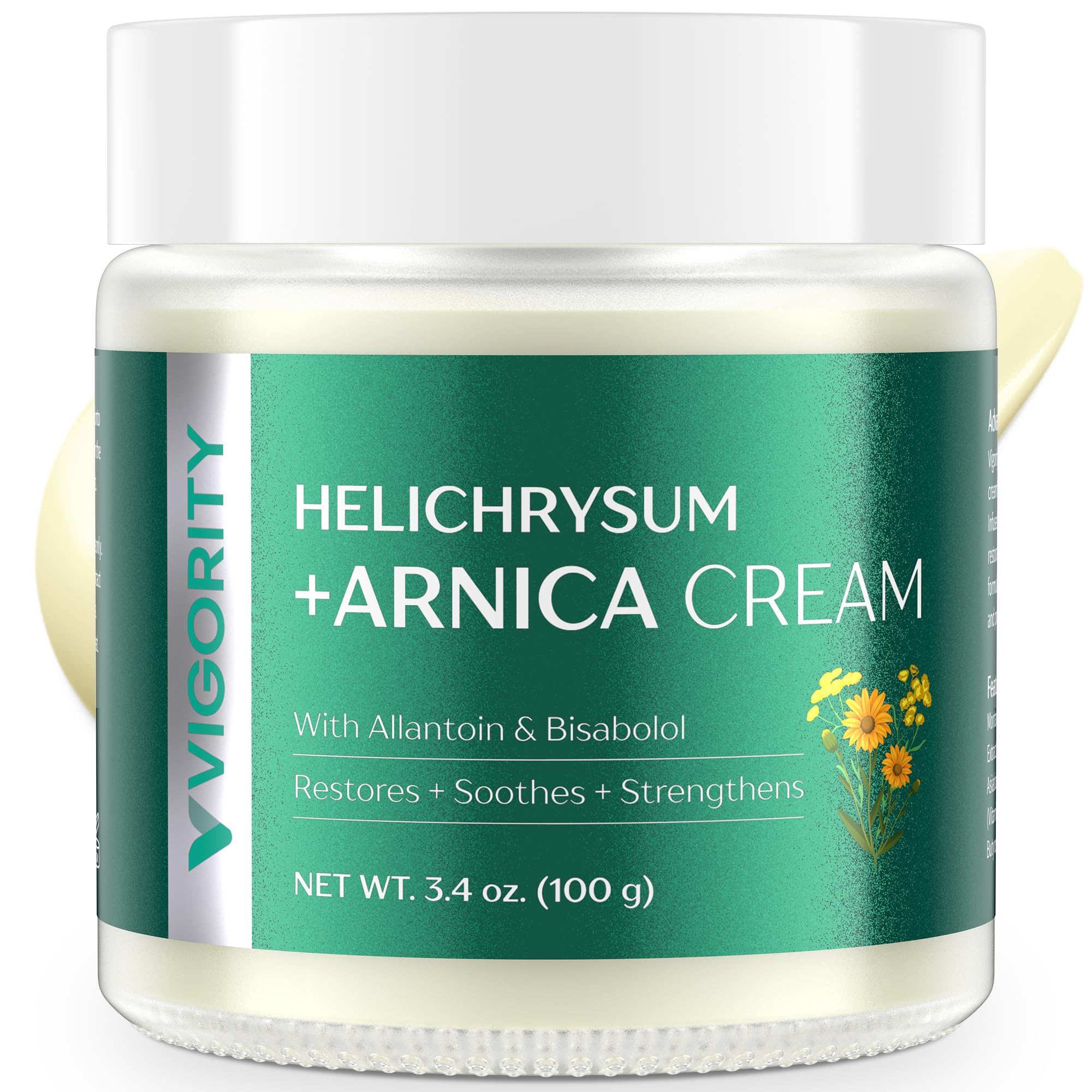 Vigority frasco frontal mostrando etiqueta clara y tamaño 100 g