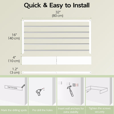 Vikaqi installation template and hardware included for easy mounting