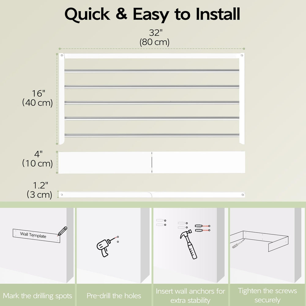 Vikaqi installation template and hardware included for easy mounting