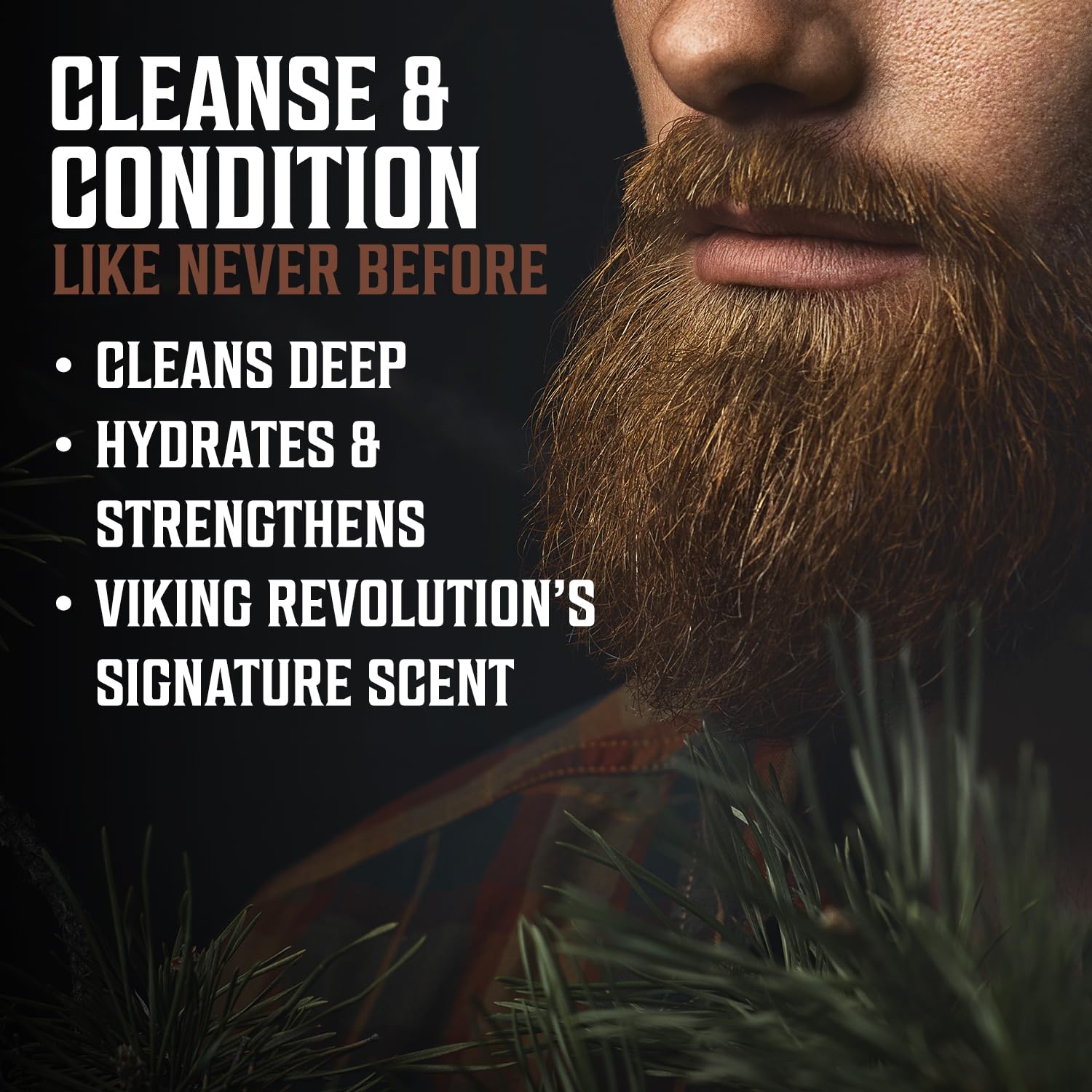 Viking Revolution before and after beard comparison showing softer hair