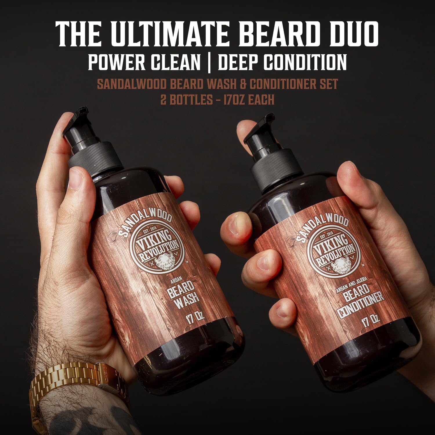 Viking Revolution beard wash lather close-up for effective deep cleaning