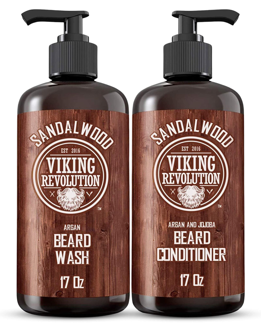Viking Revolution natural ingredients display suggesting gentle formulation
