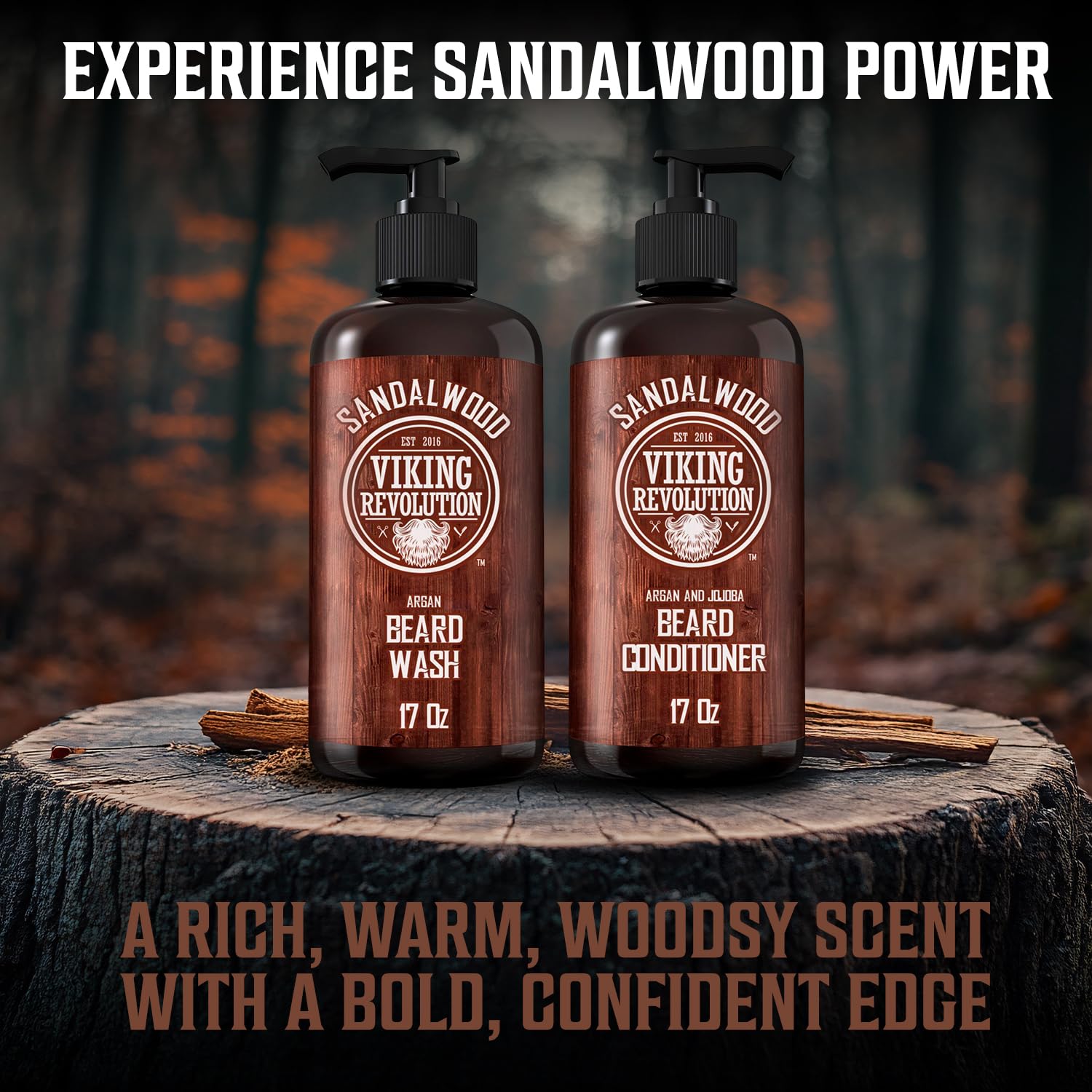 Viking Revolution sandalwood set in bathroom lifestyle for daily routine