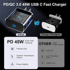 Vilive adaptador y cable en uso en escritorio para carga segura