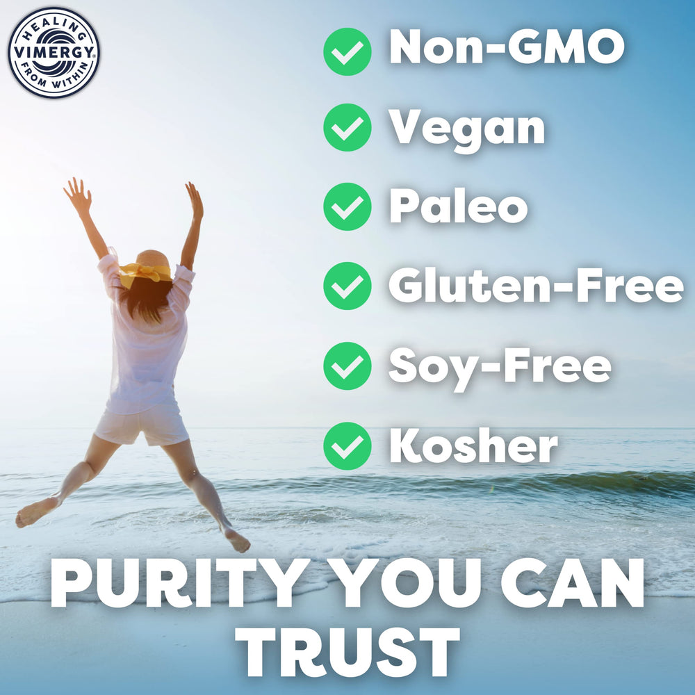 Vimergy etiqueta nutricional y lista de ingredientes, transparencia y calidad
