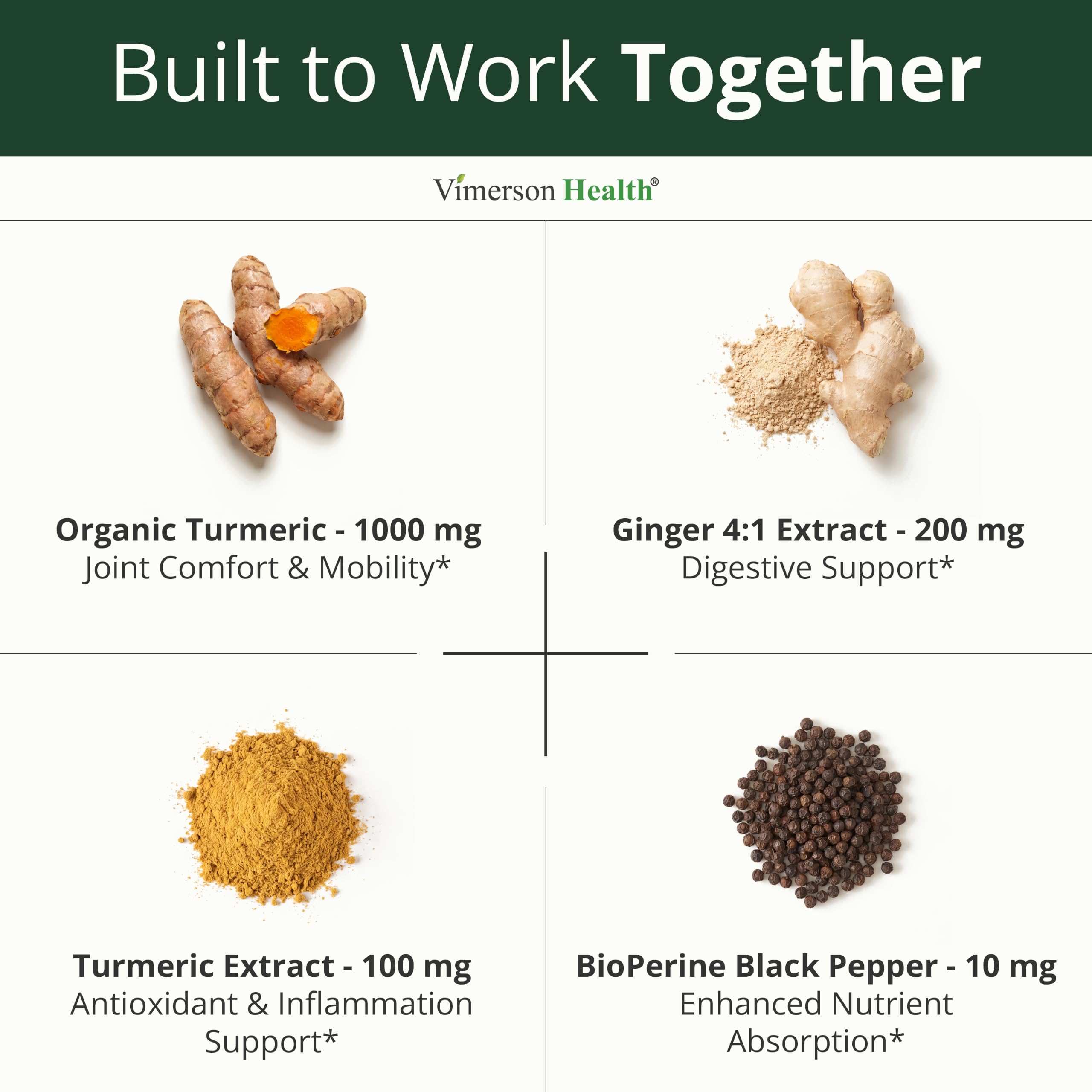 Vimerson Health capsules spilled on wood implying daily convenience and portability
