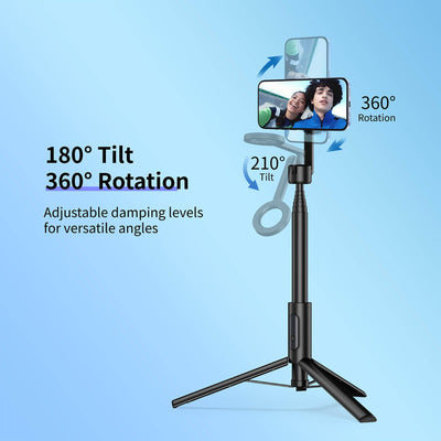 vimitty extended to 64 inches demonstrating tall reach for overhead shots