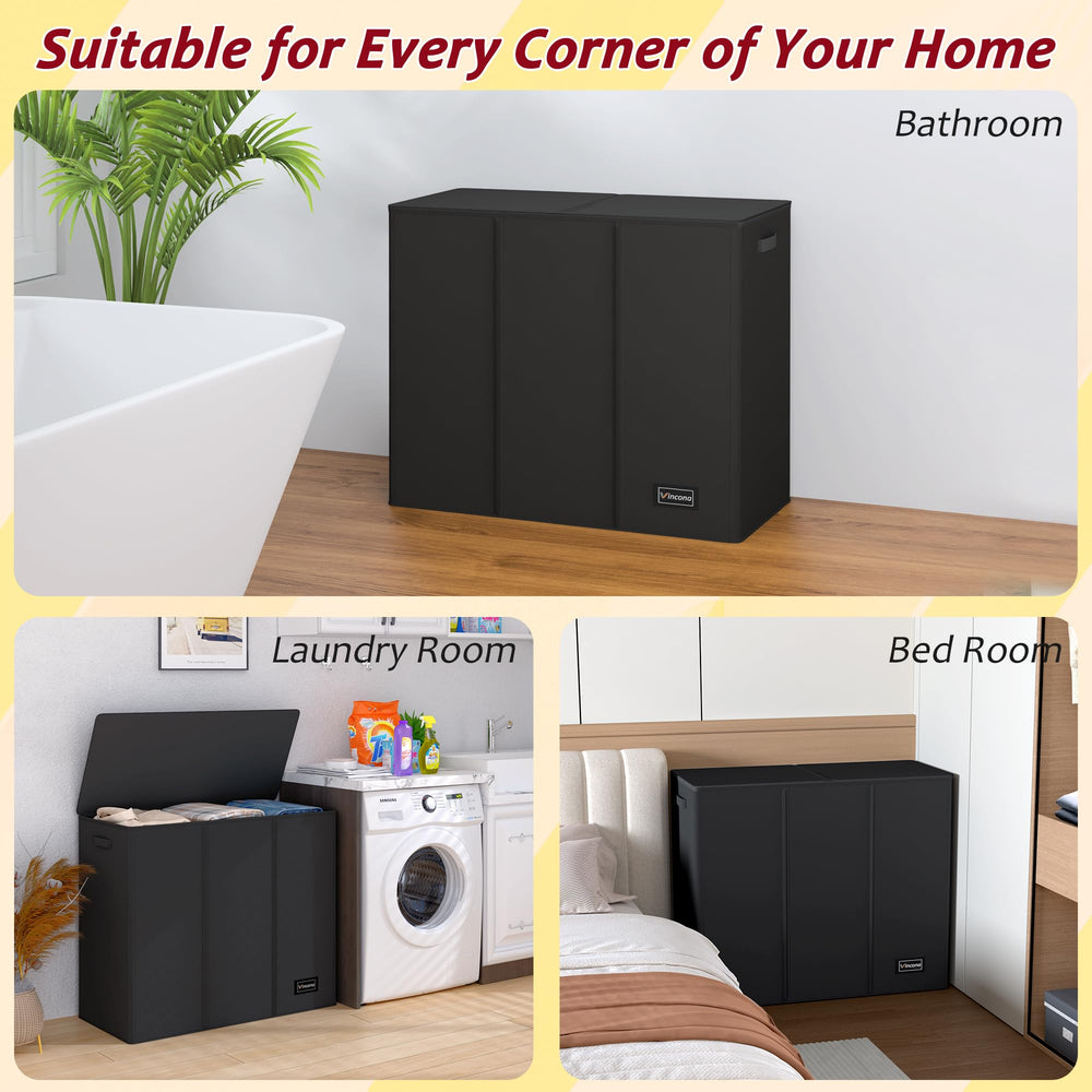 Vincona placed in a laundry room to show tidy organization benefit