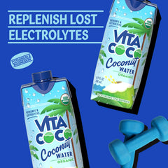 Vita Coco cartons stacked in refrigerator showing easy cold storage option
