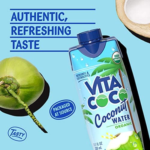 Vita Coco organic being poured into a glass highlighting clear natural hydration