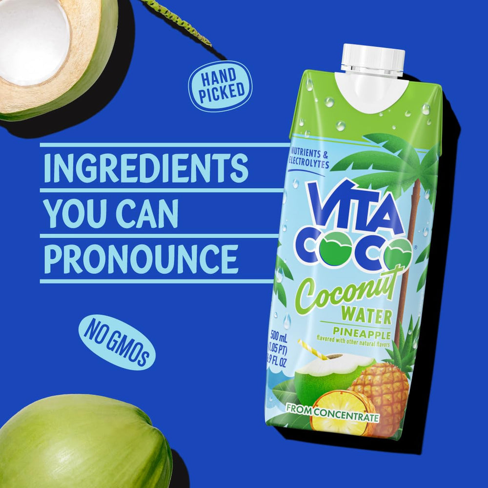 Vita Coco bebida en mano durante ejercicio ofreciendo refresco inmediato