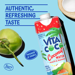 Vita Coco textura del líquido con gota y color claro, transmite frescura natural