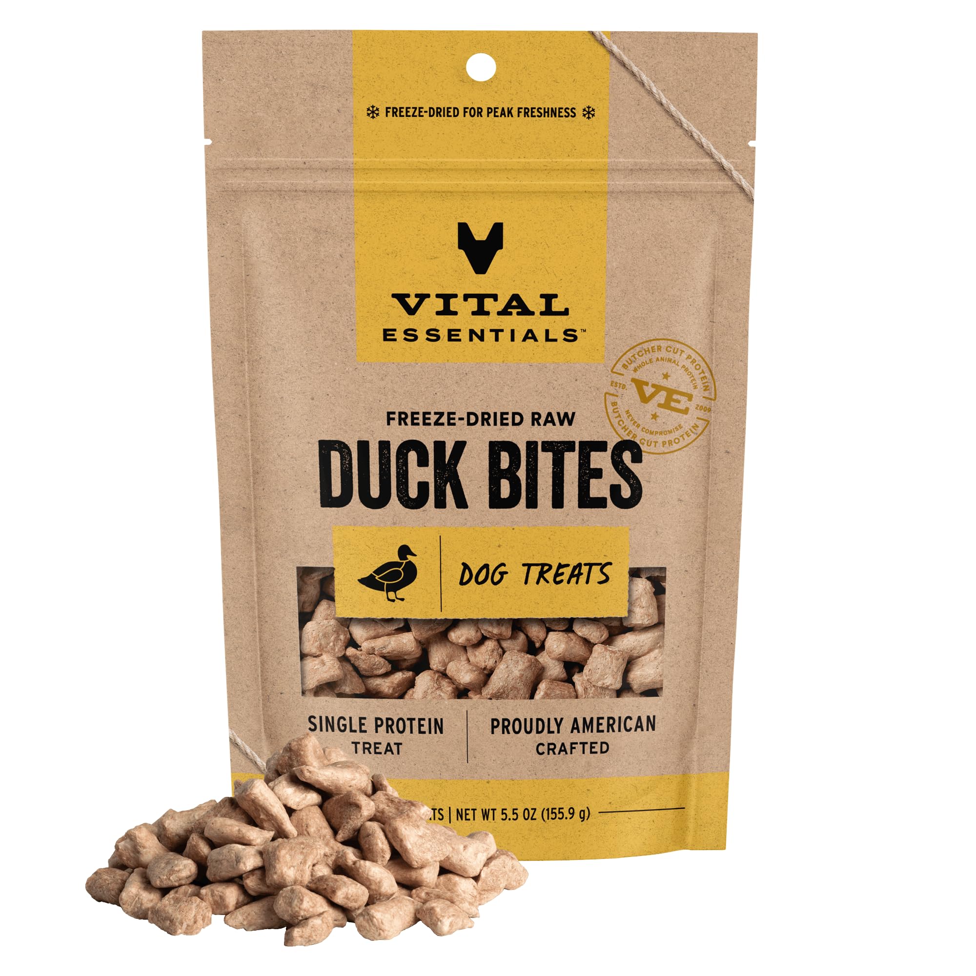 Vital Essentials frente del paquete 5.5 oz con claridad y conveniencia