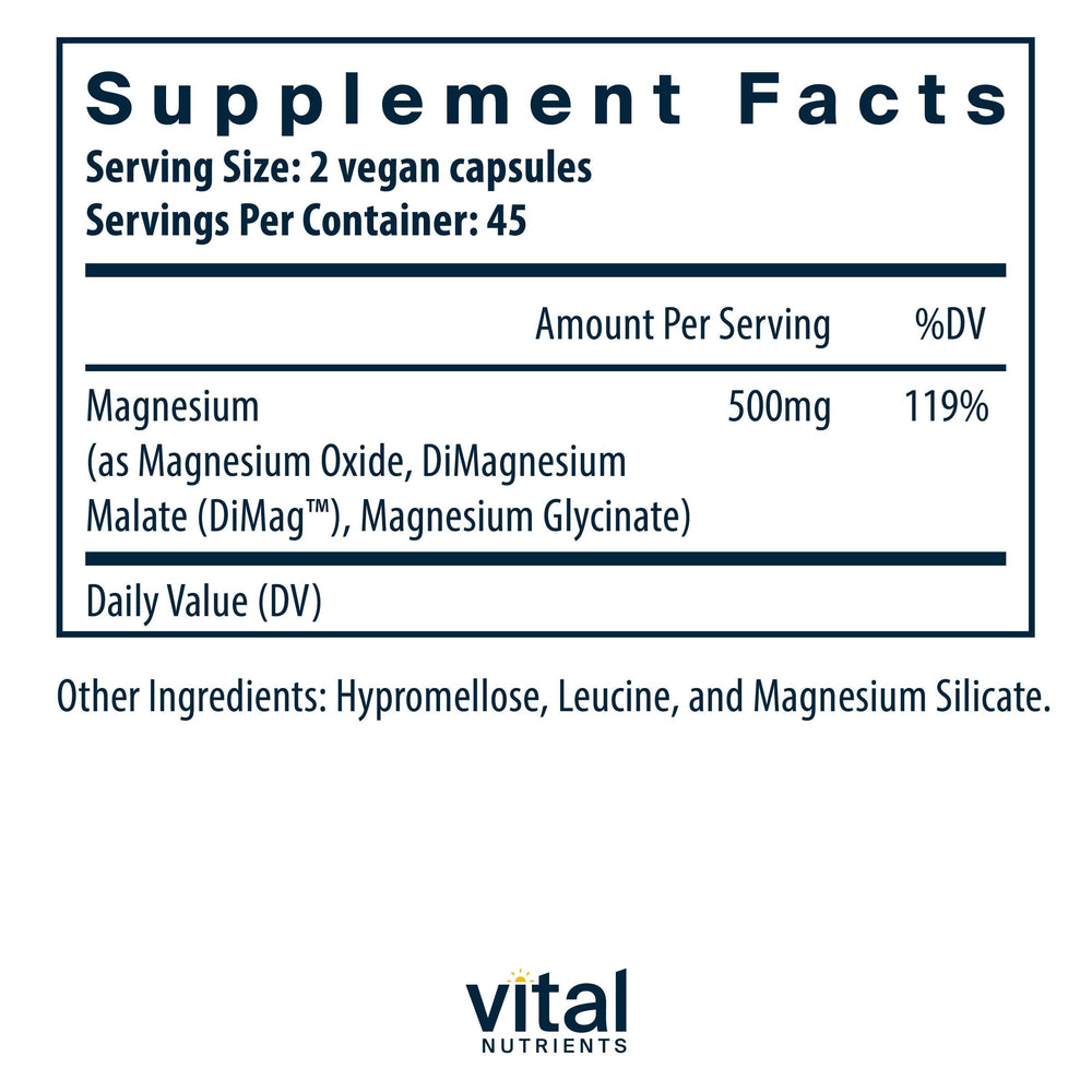 Vital Nutrients primer plano de cápsula mostrando textura y color