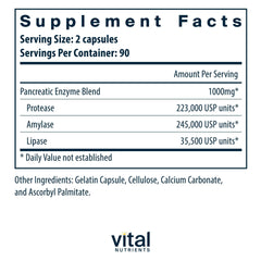 Vital Nutrients primer plano de cápsulas mostrando textura y facilidad para tragar