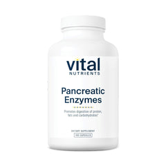 Vital Nutrients vista frontal del frasco mostrando 180 cápsulas y beneficio de soporte digestivo