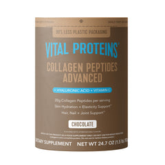 Vital Proteins envase frontal mostrando sabor chocolate y facilidad de uso