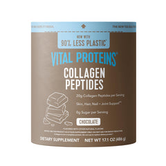 Vital Proteins envase frontal mostrando sabor chocolate y beneficios visibles