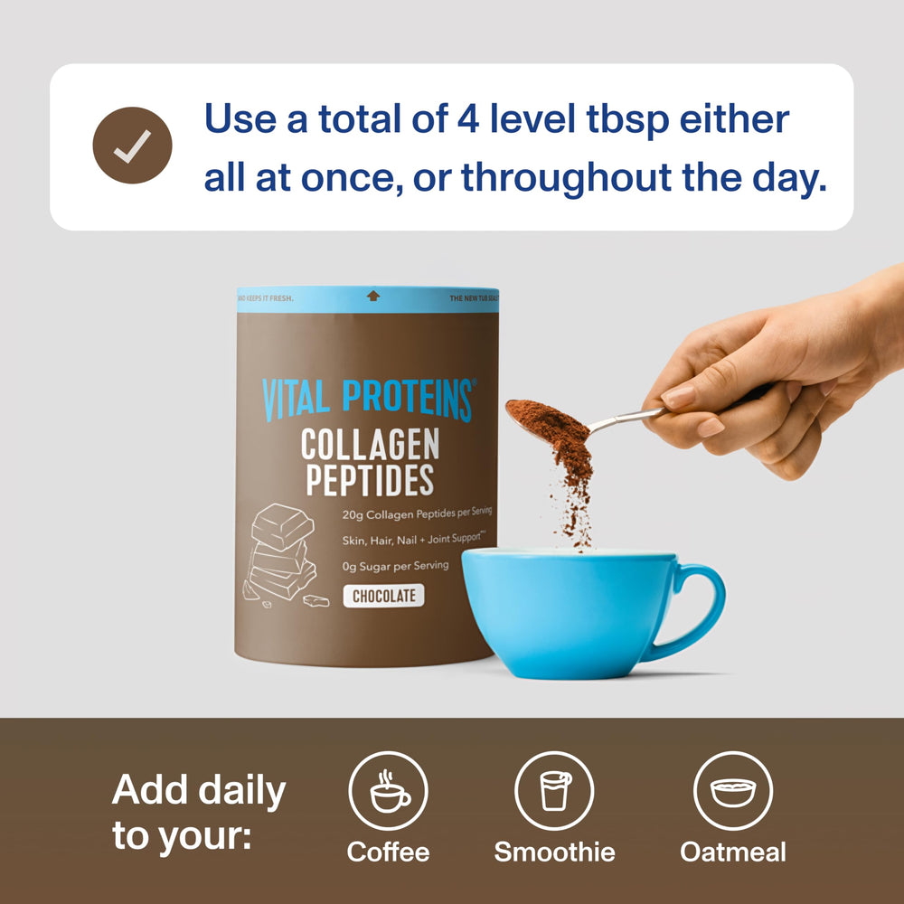 Vital Proteins latte de café con colágeno, chocolate cremoso sin grumos