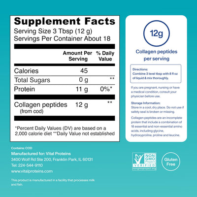 Vital Proteins blended into a smoothie for smoother texture