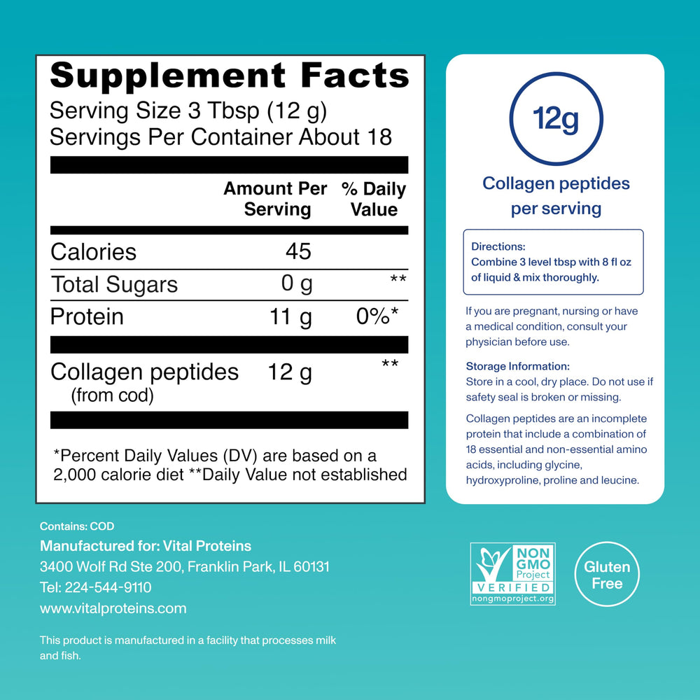 Vital Proteins blended into a smoothie for smoother texture