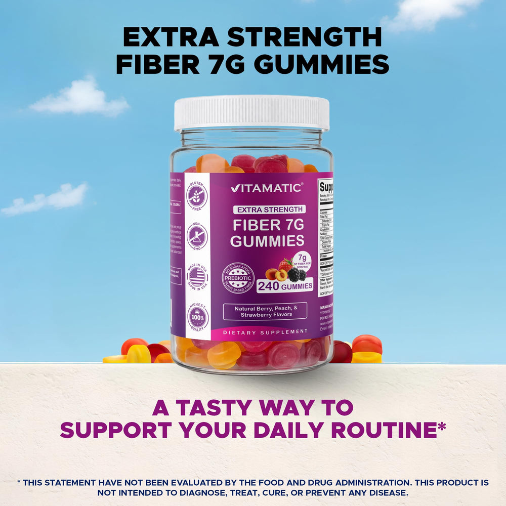 Vitamatic frasco abierto con 240 gomitas para suministro prolongado