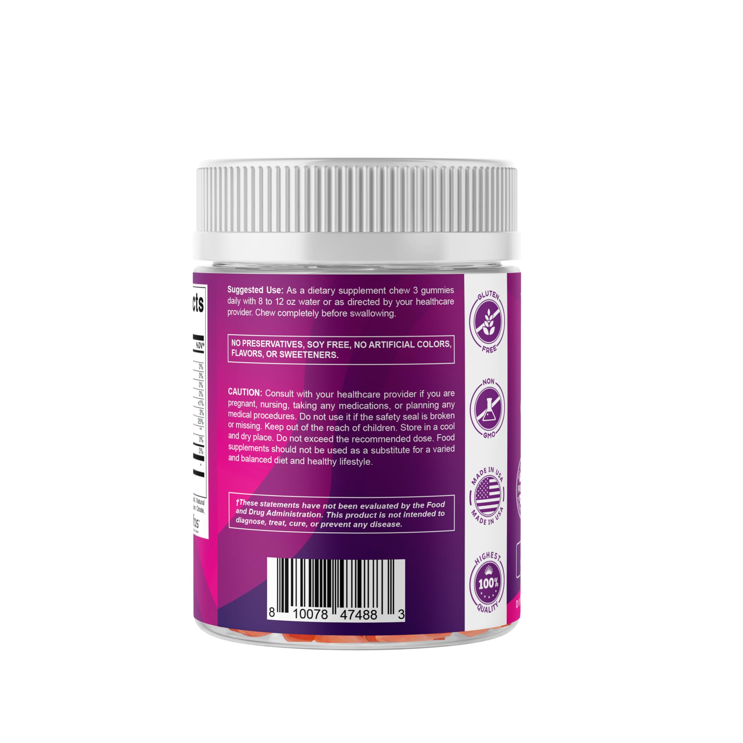 Vitamatic sello libre de alérgenos mostrando formulación segura