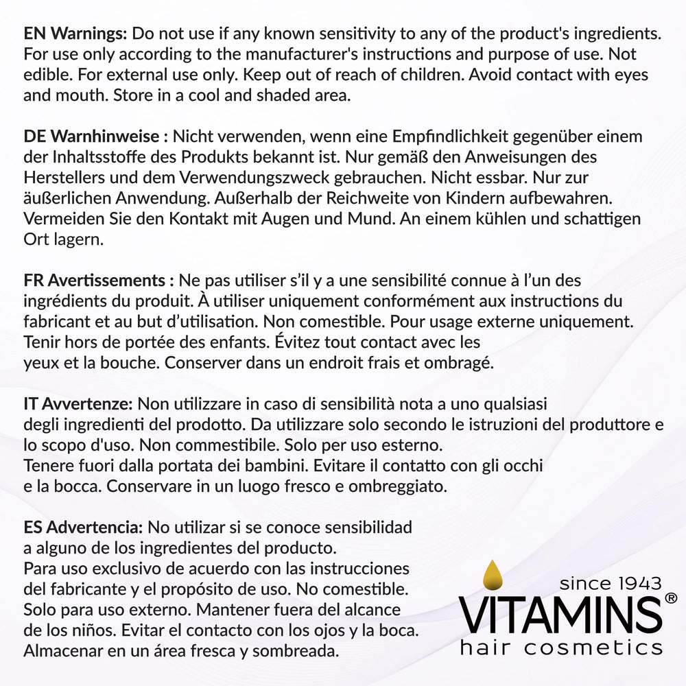 VITAMINS cabello con brillo sedoso tras uso que mejora apariencia y suavidad