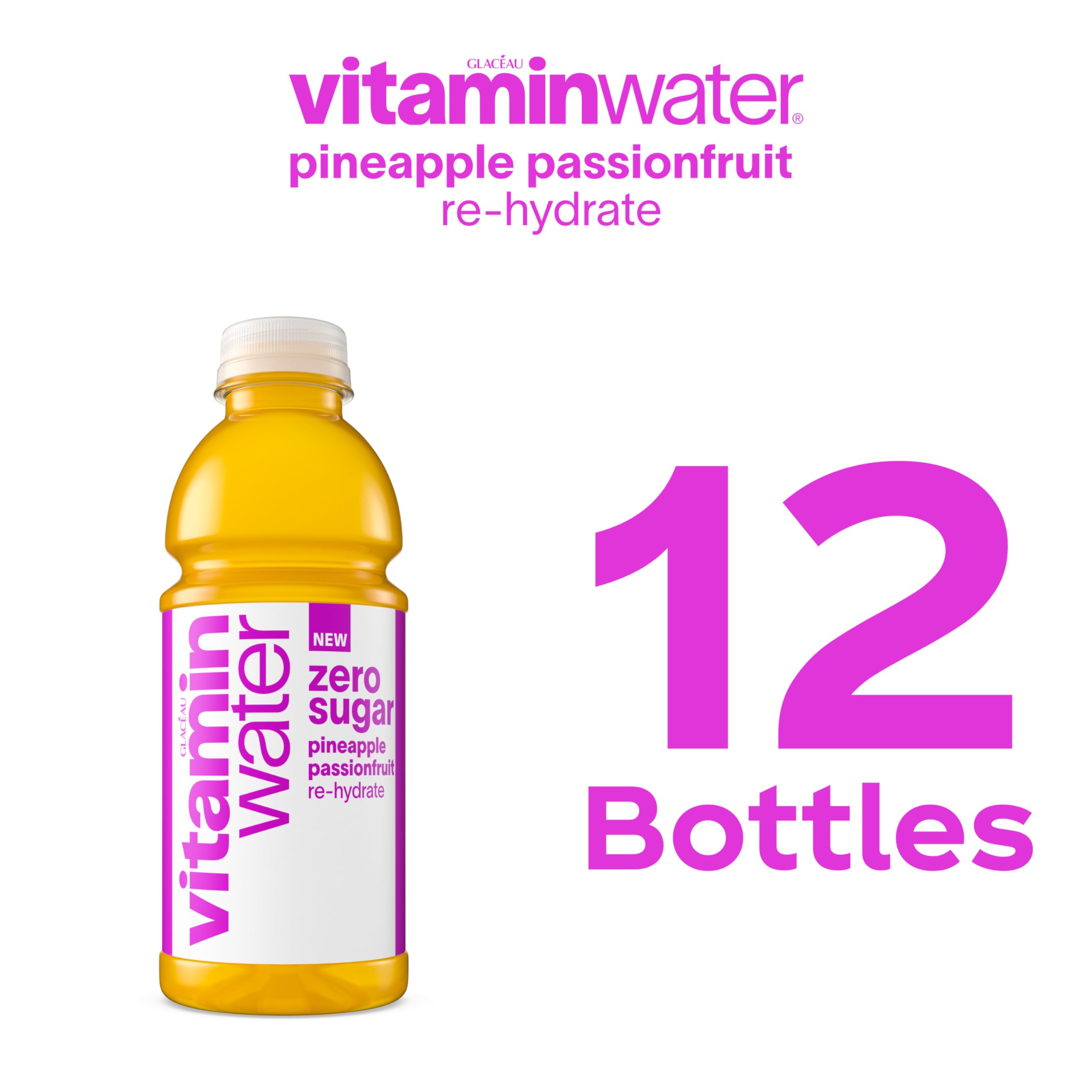 vitaminwater pack de 12 botellas listo para almacenar y usar