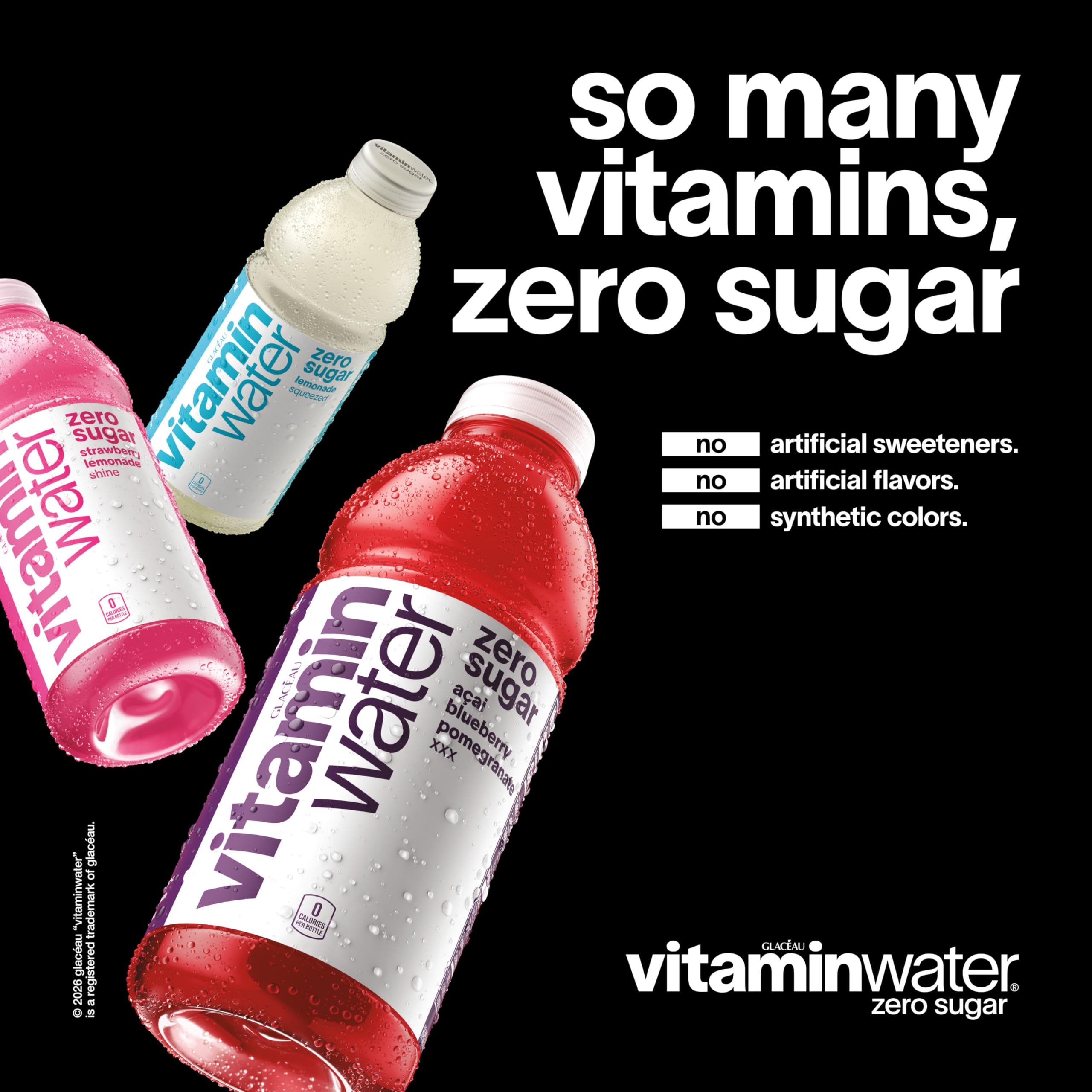 vitaminwater etiqueta nutricional mostrando vitaminas y electrolitos clave