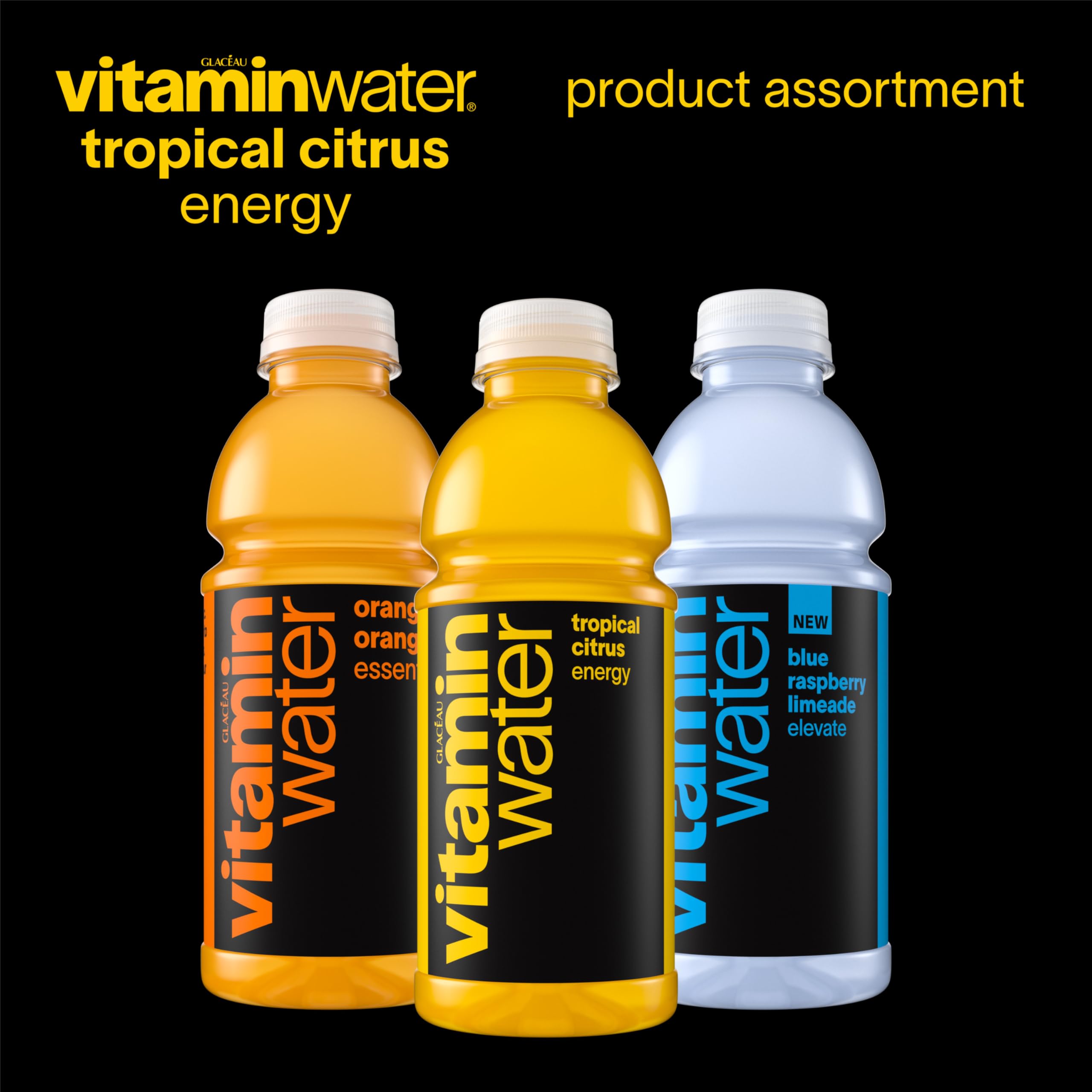 vitaminwater tapon y cuello de botella destacando cierre seguro y práctico