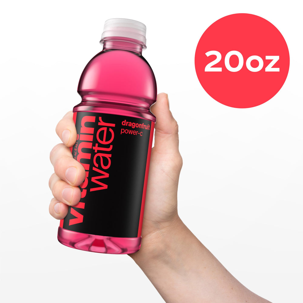 vitaminwater etiqueta nutricional cerca destacando contenido de vitaminas