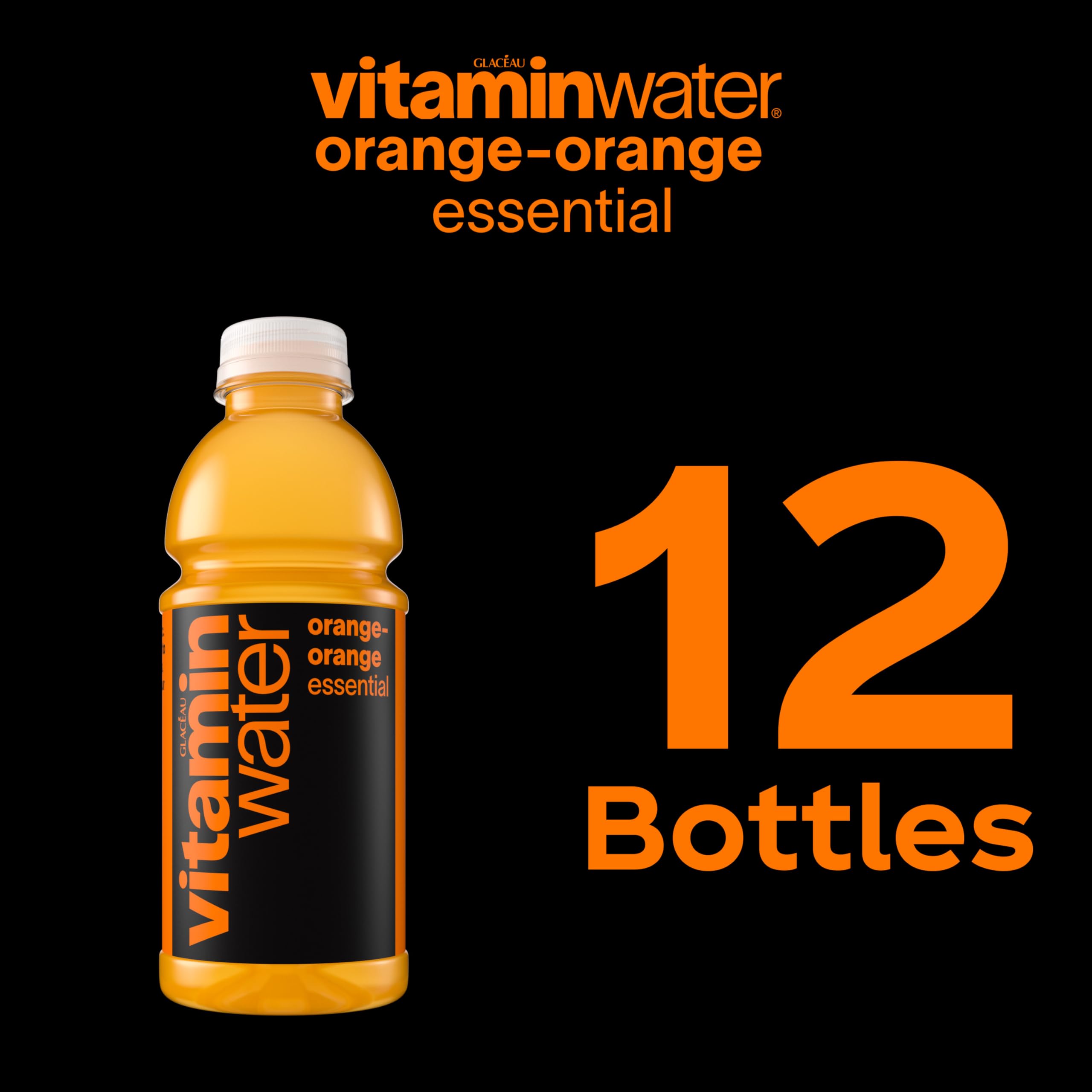 vitaminwater pack de 12 botellas en caja listo para almacenamiento y uso frecuente