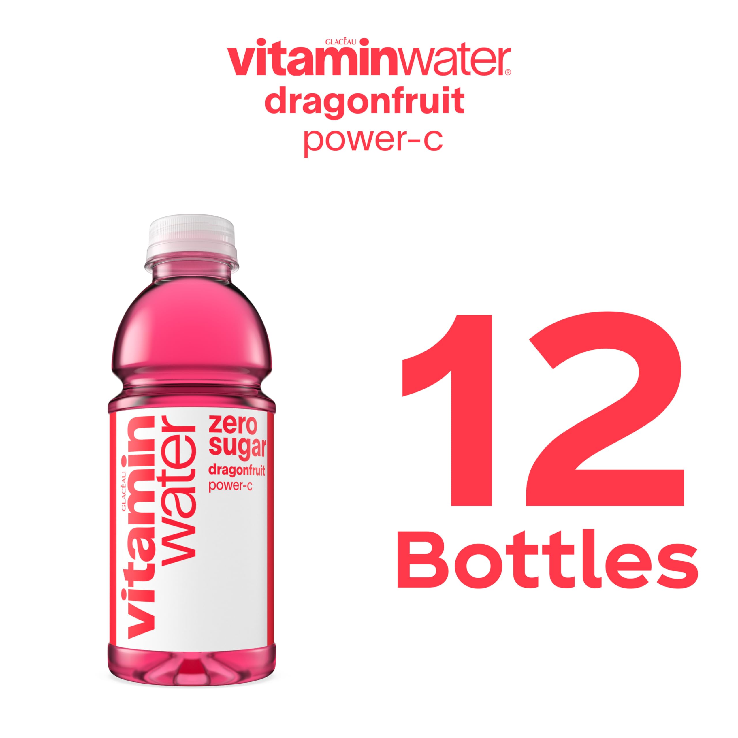 vitaminwater pack de 12 botellas listo para almacenamiento y uso continuado