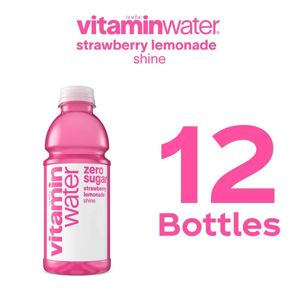 vitaminwater en mesa con comida ligera para momento refrescante